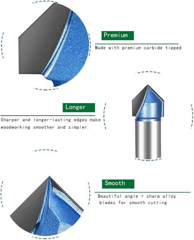 V-Groove Router بتات 90 درجة مع 1/2 "شانك ، قطع 70 ملم ديا. in Kuwait