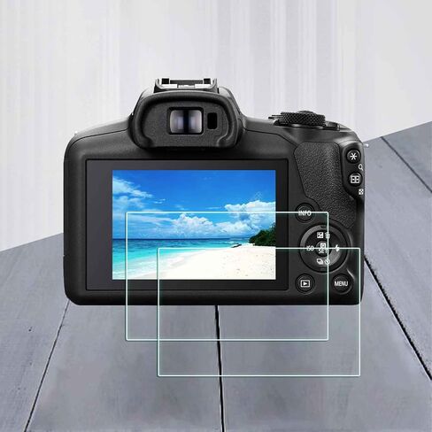 واقي الشاشة لكاميرا Canon EOS R100 EOSR100 ، حافة زجاجية مقسمة 9H إلى الحافة ، ومضادة لمكافحة الفريد المضادة للبوباء [2 عبوة] in Saudi Arabia