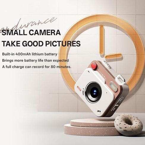 Bewinner 1080P Digital Camera 48MP with 1.77 Inch LCD Screen, Retro Video Camera with OTG Instant Share, 6 Filters, Loop Recording, Ideal for Students, Teens, Travel (Khaki Brown) in Saudi Arabia
