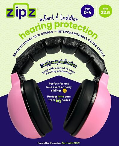 ZIPZ Baby & Toddler Earmuffs - Baby Headphones for Noise - ANSI-Certified Toddler Ear Protection - Safe for Baby’s Soft Spot in Saudi Arabia