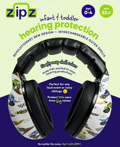 ZIPZ Baby & Toddler Earmuffs - Baby Headphones for Noise - ANSI-Certified Toddler Ear Protection - Safe for Baby’s Soft Spot in Saudi Arabia