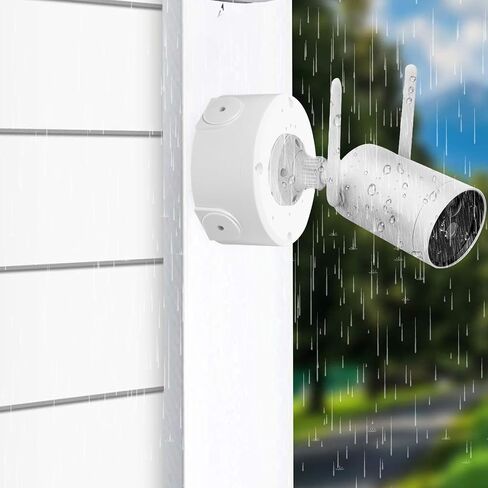 4pcs مفترق عالمي مفترق مربع تقاطع قوس قوس بلاستيكي مقاوم للماء كاميرا تركيب إخفاء الكبل مفترق مربع الأمان كاميرا الوصلات العلبة العالمية ل CCTV ، أبيض in Kuwait