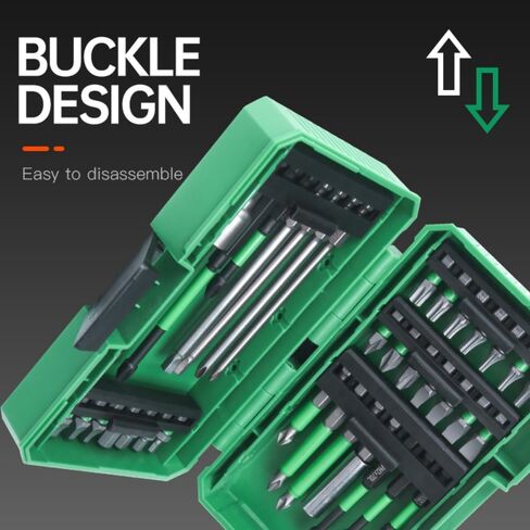 HUHAO Impact Driver Bit Set, 27-Piece S2 Steel Screwdriver Power Bit Set,Magnetic Screwdriver Bit Set,Include Sleeve,Extension Rod, Hole Opener, Impact Drill Bit Set with Storage Box in Saudi Arabia
