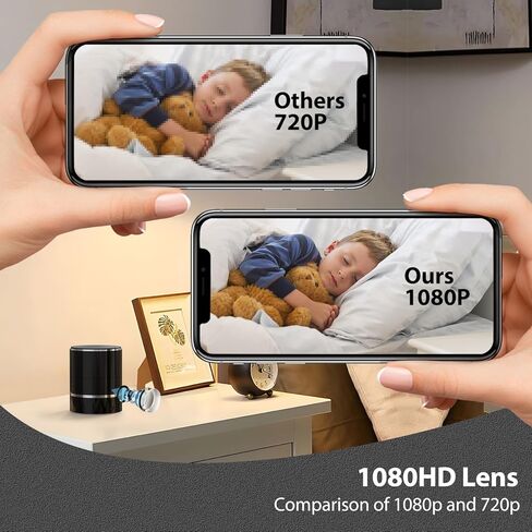 كاميرا مكبر صوت - كاميرا أمان داخلية - كامل HD 1080p WiFi PTZ 180 ° تدوير اليمين/اليسار الكشف عن الحركة المصغرة كاميرا in Kuwait