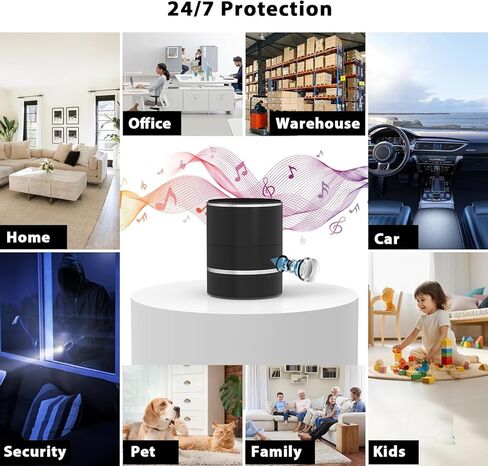 كاميرا مكبر صوت - كاميرا أمان داخلية - كامل HD 1080p WiFi PTZ 180 ° تدوير اليمين/اليسار الكشف عن الحركة المصغرة كاميرا in Kuwait