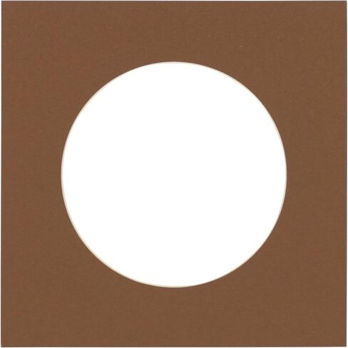 6x6 Mat Bevel Cut for 3x3 Photos - Precut Black Circle Shaped Photo Mat Board Opening - Acid Free Matte to Protect Your Pictures - Bevel Cut for Family Photos, Pack of 10 Matboards in Saudi Arabia
