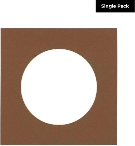 6x6 Mat Bevel Cut for 3x3 Photos - Precut Black Circle Shaped Photo Mat Board Opening - Acid Free Matte to Protect Your Pictures - Bevel Cut for Family Photos, Pack of 10 Matboards in Saudi Arabia