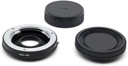 MD to PK Lens Mount Adapter Ring with Optical Glass and Lens Cap for Minolta MD Lens to PK Mount Camera in Saudi Arabia