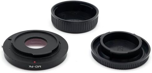 MD to PK Lens Mount Adapter Ring with Optical Glass and Lens Cap for Minolta MD Lens to PK Mount Camera in Saudi Arabia
