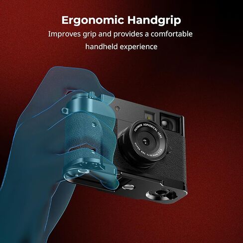 قبضة صغيرة على شكل نصف L لكاميرا Fujifilm x نصف ، لوحة إطلاق سريعة مدمجة لـ ARCA ، مقبض سيليكون خفيف الوزن مع غطاء حذاء ساخن (Silver)-5216 in Saudi Arabia