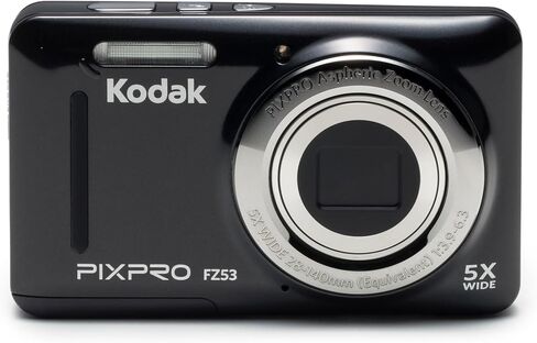 Kodak Pixpro FZ53 Zoom Digital Camera - Point Compact Point and Shrose Photography - 5x Optical Zoom - مثالي للسفر والمبتدئين مع بطاقة ذاكرة SDXC 32 جيجابايت ، وحالة الكاميرا (3 عناصر) in Saudi Arabia