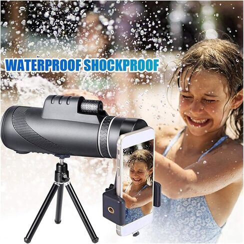 12X50 High Definition Monocular Telescope with BAK4 Prism & FMC Coating - LLL Night Vision for Sharp Images in Saudi Arabia
