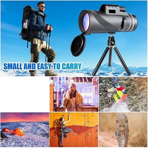 12X50 High Definition Monocular Telescope with BAK4 Prism & FMC Coating - LLL Night Vision for Sharp Images in Saudi Arabia