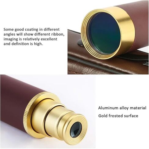 عتيقة النحاس 25x30 Telescopio أحادي البصريات spyglass للمغامرات البحرية والخارجية والتخييم - صور حادة in Saudi Arabia