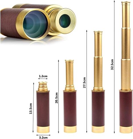 عتيقة النحاس 25x30 Telescopio أحادي البصريات spyglass للمغامرات البحرية والخارجية والتخييم - صور حادة in Saudi Arabia