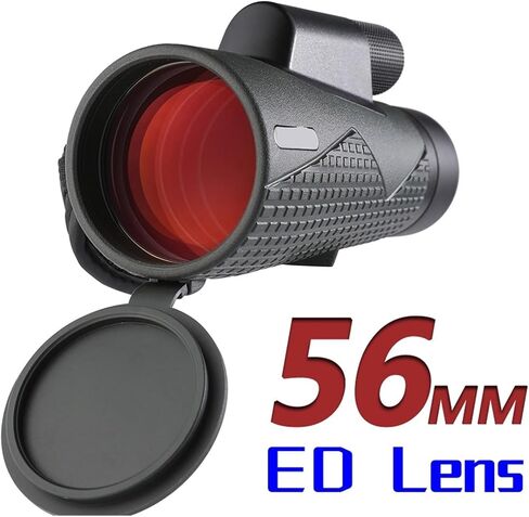 12x56 Ed Telescope أحادي - مناظير قوية ، واضحة مع عدسة تشتت منخفضة ، ومقاومة للماء النيتروجين ، ومناسبة للصيد والمشي لمسافات طويلة ، يضمن صورًا حادة in Saudi Arabia