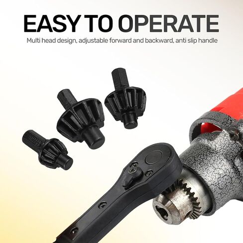 3-in-1 Drill Chuck Ratchet Wrench, Drill Press Chuck Key - Universal Replacement Tool for Electric Drills & Power Tools with Extended Arm for Added Torque (All Size) in Saudi Arabia
