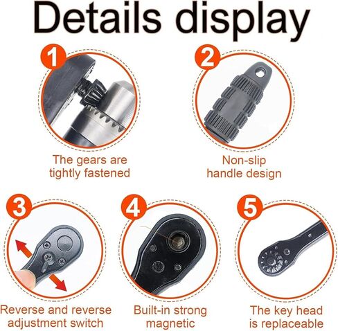 3-in-1 Drill Chuck Ratchet Wrench, Drill Press Chuck Key - Universal Replacement Tool for Electric Drills & Power Tools with Extended Arm for Added Torque (All Size) in Saudi Arabia