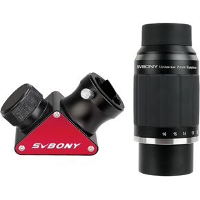SV188P Dielectric Mirror Star Diagonal, 90 Degree Mirror Diagonal Bundle with SV245 8 to 16mm Zoom Eyepiece Parfocal Design Dual Interface, for Astronomy Planetary Visual in Saudi Arabia