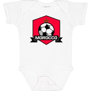 inktastic Soccer Morocco Flag Banner Budysuit in Kuwait