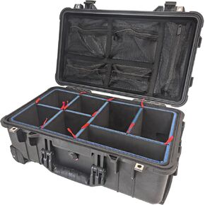 ترقية نظام مقسم DIY لحالة Pelican 1510 ، منظم قابل للتخصيص مع علامات تبويب U-Clips و Red سحب ، إدراج آمنة من الرغوة للأدوات ، الكاميرا ، العتاد الطبي ، التكتيكي (غير متضمن) in Kuwait