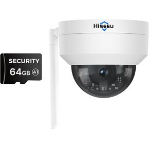 Hiseeu Product Image Security Camera 5MP PTZ Wireless Security Cameras Outdoor Explosion-Proof Cameras Auto Tracking Motion Detection WiFi Camera Wroks with Alexa,with 64GB Card in Kuwait
