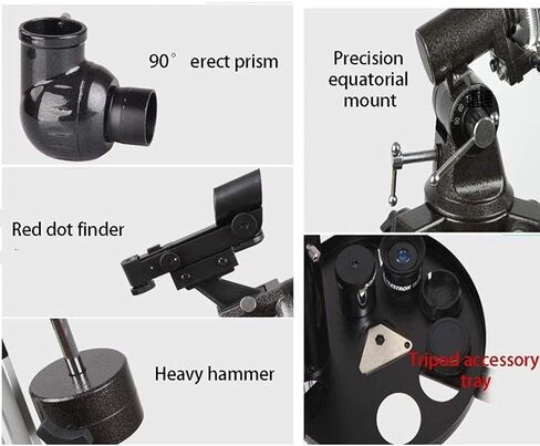 High Power 80mm Astronomical Refractor Telescope for Beginners, 900mm Focal Length with Adjustable Tripod, Ideal for Kids and Kids Stargazing, Travel Telescope with Carrying Bag in Saudi Arabia