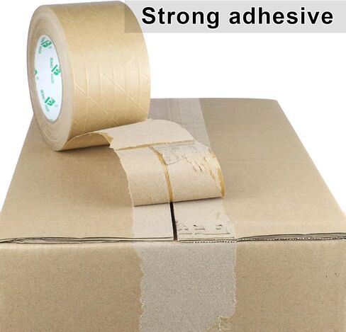 2Pack Reinforced Kraft Paper Tape, Self Adhesive Paper Gummed Packing Tape, for Heavy Duty Packing, Shipping, Moving and Storage, 2Inch55yds, BOMEI PACK in Kuwait