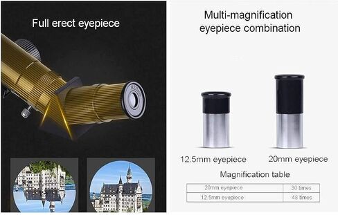 2021 تم تحديث Kids Telescope 600x50mm مع 20 مم/12.5 ملم العدسة للأطفال والمبتدئين Travel Travel Telescope مع Red Dot Finder لمشاهدة القمر مشهد الحياة البرية in Saudi Arabia