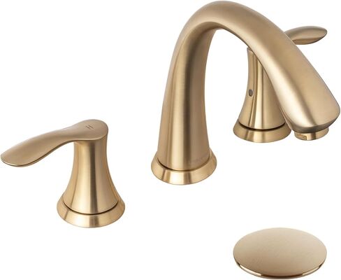 Matte Black Bathroom Faucet 3 Hole, Lava Odoro 8 inch Widespread Bathroom Faucet 2 Handle Bathroom Sink Faucet Vanity Faucet with Pop up Drain Assembly, BF405-MB in Saudi Arabia