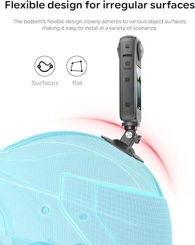 تركيب لاصق مرن ل insta360/dji Osmo/GoPro Hero Base Motorcycle Helmet Base لإكسسوارات كاميرا الحركة in Kuwait