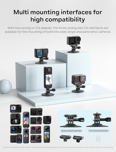 تركيب لاصق مرن ل insta360/dji Osmo/GoPro Hero Base Motorcycle Helmet Base لإكسسوارات كاميرا الحركة in Kuwait