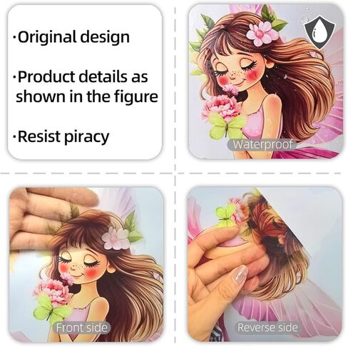 NXUEBDD الوردي الكرز أزهار الأشجار ملصقات جدار زهرة جدار جدار حديقة الجدار مع الفراشات للفتيات غرفة حضانة ديكور in Kuwait