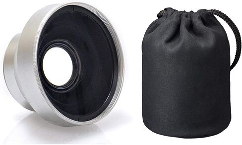 Digital Nc 0.5X High Grade (Chrome) Wide Angle Conversion Lens (37mm) for Leica D-LUX 6 (Includes Lens Ring Adapter) in Saudi Arabia
