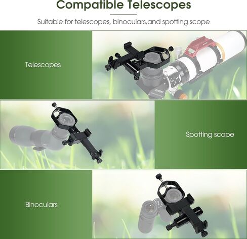 SV214 Pro 3-Axis Smartphone Adapter, for 44 to 64mm Eyepiece Diameter, Digiscoping Adapter Bundle with SV245 8 to 16mm Zoom Eyepiece Parfocal Design Dual Interface, for Astronomy Phone Photography in Saudi Arabia