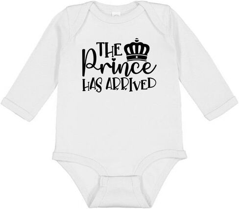 The Prince Has Arrived Long Sleeve Baby Infant Bodysuit in Saudi Arabia