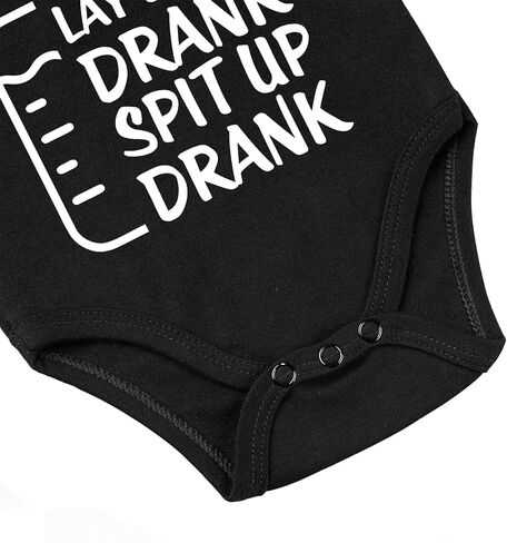 Wake Up Drank Lay Down Drank Spit Up Drank Baby Bodysuit Funny Baby Bodysuit Newborn Unisex Romper in Kuwait