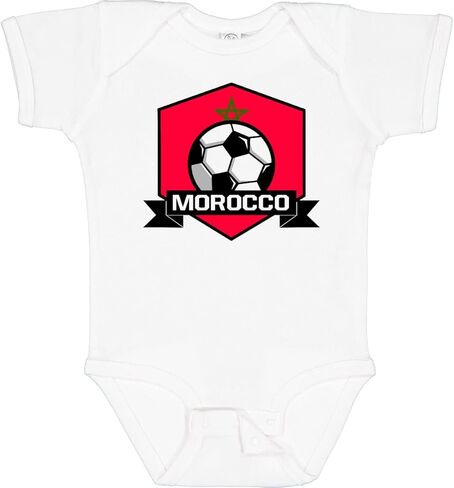 inktastic Soccer Morocco Flag Banner Budysuit in Kuwait