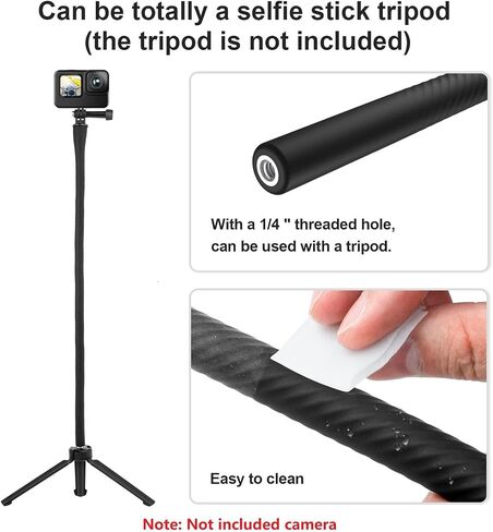 مشبك مرنة Mount Mount Selfie Stick Extension القطب للكاميرا ترايبود حامل الهاتف CLIP in Saudi Arabia