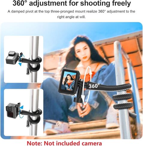 مشبك مرنة Mount Mount Selfie Stick Extension القطب للكاميرا ترايبود حامل الهاتف CLIP in Saudi Arabia