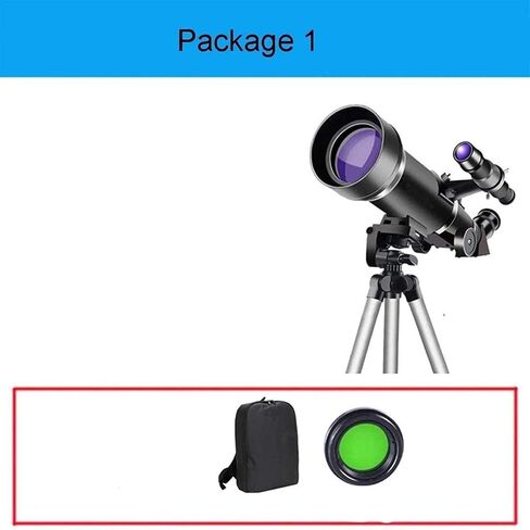 High Power 70MM Refractor Telescope for Beginners & Kids, Multi-Layer Coated Optics, 400MM Focal Length, Travel Telescope with Carry Bag & Tripod for Stargazing, Bird Watching, and Nature Exploration in Saudi Arabia