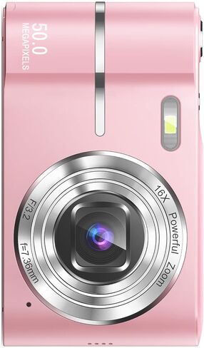 الكاميرا الرقمية ، FHD 1080p Point و Shoot Kids Camera ، مع بطاقة 32 جيجابايت ، بطاريتين ، 2x Zoom Anti Date Stamp ، صغير محمول صغير ، لبداية الأطفال في سن المراهقة فتاة في سن المراهقة in Kuwait