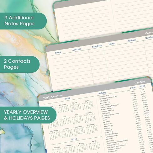 مخطط الجيب/تقويم الجيب 2024 - مخطط الجيب 2024، مخطط أسبوعي وشهري من يناير 2024 إلى ديسمبر 2024، 6.3 بوصة × 3.8 بوصة، مخطط جدول الأعمال ومنظم الجدول الزمني مع حلقة قلم، جيب داخلي، 2 إشارة مرجعية، مربوط - أخضر in Kuwait