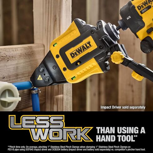 DEWALT IMPACT CONNECT PEX Pinch Clamp Attachment for Impact Driver, Plumbing Tool (DWAPXPIR) in Kuwait