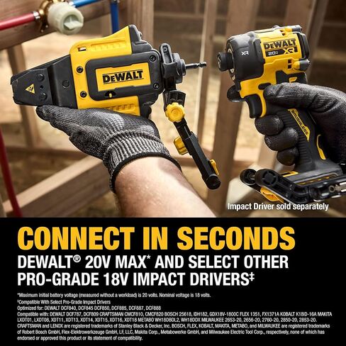DEWALT IMPACT CONNECT PEX Pinch Clamp Attachment for Impact Driver, Plumbing Tool (DWAPXPIR) in Kuwait