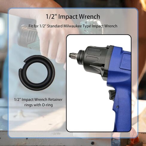 10 Sets of 1/2" Impact Wrench Retainer rings with O-ring, Compatible With Milwaukee Electric/Pneumatic Wrench in Saudi Arabia