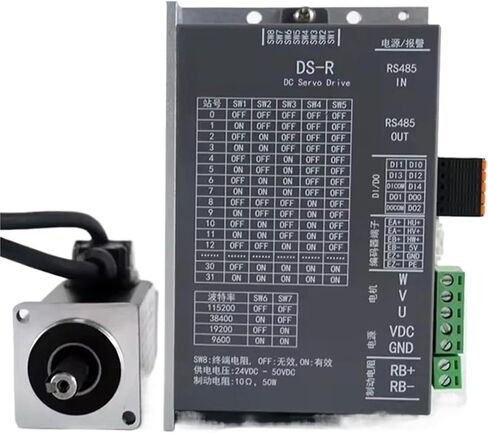 DC Servo RS485 100W 24V-48V 6A 3000rpm 2500 line incremental DC Servo Motor with Driver 40M00330DC +DS-R100W in Saudi Arabia