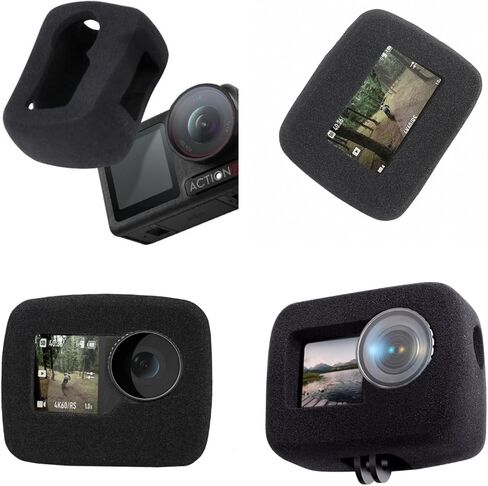 Windslayer Cover for DJI Osmo Action 5 Pro, Windscreen Wind Muff Foam Housing Frame Case, Sponge Muffler Windproof Video Noise Reduction Accessory for Osmo Action 4/Action 3 in Saudi Arabia