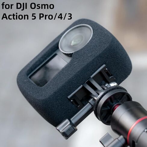 Windslayer Cover for DJI Osmo Action 5 Pro, Windscreen Wind Muff Foam Housing Frame Case, Sponge Muffler Windproof Video Noise Reduction Accessory for Osmo Action 4/Action 3 in Saudi Arabia