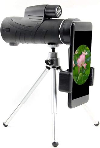 10 × 42 تلسكوب أحادي الطاقة عالي الطاقة مع محول الهاتف الذكي وترايبود - عدسة PRISM مضغوطة ، BAK4 ، مثالية لمشاهدة الطيور والسفر in Saudi Arabia